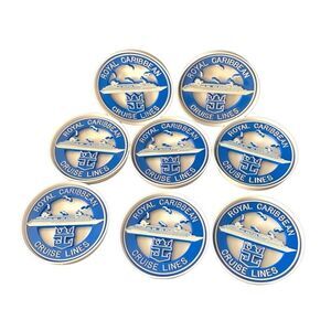 Vintage Royal Caribbean Cruise Coasters Set Lot of 8 With Holder/Box Take a Sip